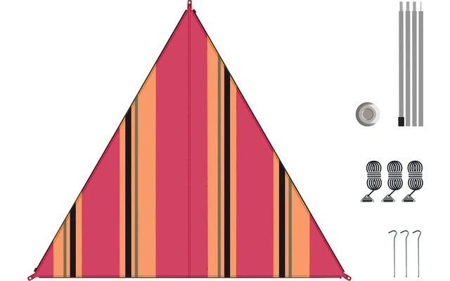 Bent Canvas Allover Set Tarp Caribbean Stripe Hawaii / Zipper Light Blue