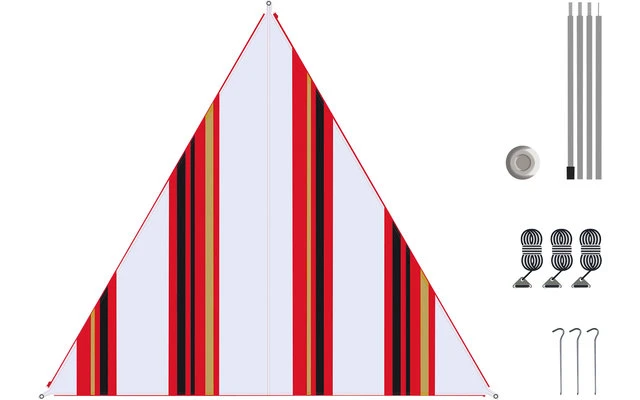 Bent Canvas Allover Set Tarp Caribbean Stripe Hawaii / Zipper Light Blue – Bild 3