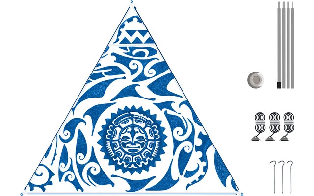 Bent Canvas Allover Set Tarp Caribbean Stripe Hawaii / Zipper Light Blue – Bild 7