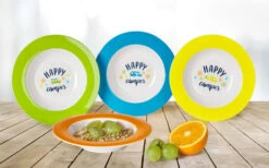 Berger Happy Camper Melamin Suppenteller-Set 4tlg.