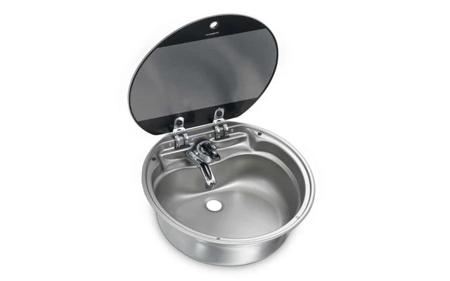 Dometic SNG 420 Runde Spüle Mit Glasabdeckung 420 Mm