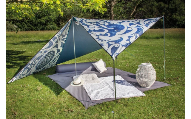 Bent Sonnensegel Zip Protect Canvas Single Dunkelblau/RV Hellblau – Bild 5