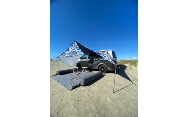 Bent Sonnensegel Zip Protect Canvas Single Dunkelblau/RV Hellblau – Bild 7