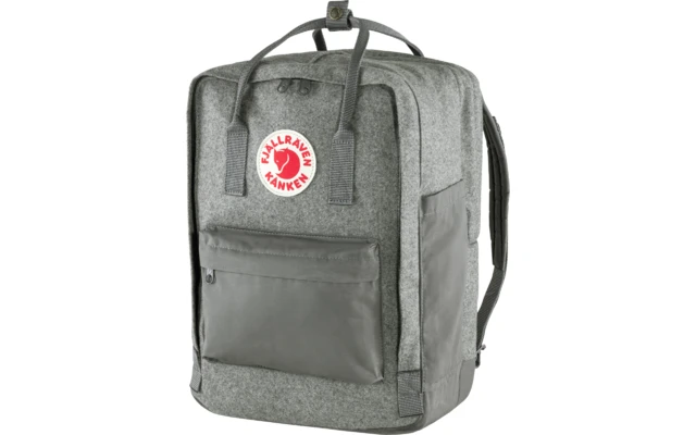 Fjällräven Kanken Re-Wool 15 Zoll Laptoprucksack 18 Liter Granite Grey – Bild 4
