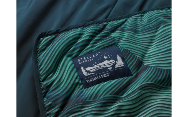 Therm-a-Rest Stellar Blanket Campingdecke Green Wave Print – Bild 2